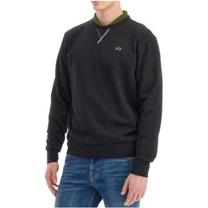 La Martina, Sweatshirts & Hoodies, Heren, Zwart, 2Xl, Katoen, Lange mouw katoenen trui Whitfield zwart