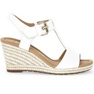 Gabor, Schoenen, Dames, Wit, 43 EU, Leer, Witte sandalen van generfd leer