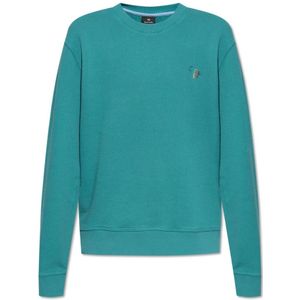 PS By Paul Smith, Sweatshirts & Hoodies, Heren, Groen, S, Katoen, Logo Sweatshirt