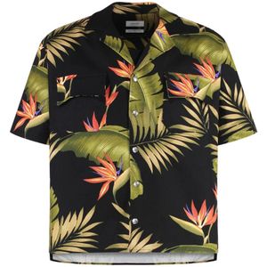 Rhude, Overhemden, Heren, Zwart, L, Katoen, Katoenen T-shirt met Korte Mouwen en Zijsplitten