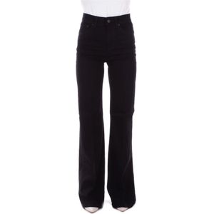 Dondup, Broeken, Dames, Zwart, W29, Katoen, Zwarte broek met ritssluiting