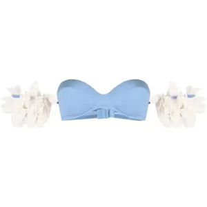 La Revêche, Badkleding, Dames, Blauw, L, Blauwe Bloemen Bikini Top