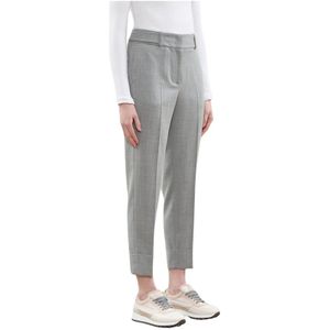 Peserico, Broeken, Dames, Grijs, S, Elegante Pantalon