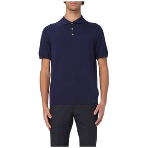 Manuel Ritz, Tops, Heren, Blauw, 2Xl, Katoen, Katoenen Gebreid Poloshirt