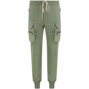 Rick Owens, Broeken, Heren, Groen, M, Katoen, Cargo broek met meerdere zakken