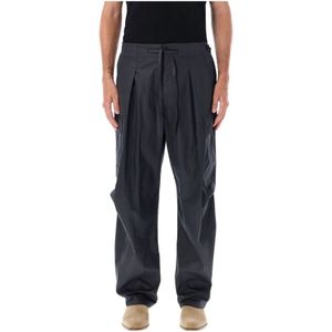 Isabel Marant, Broeken, Heren, Zwart, S, Katoen, Cargo Broek Faded Black Aw 24