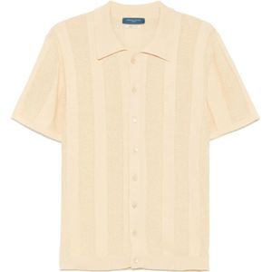 Daniele Fiesoli, Overhemden, Heren, Beige, S, Katoen, Beige Katoenen Overhemd voor Mannen