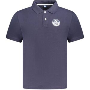 North Sails, Tops, Heren, Blauw, 3Xl, Katoen, Blauw Katoenen Poloshirt voor Mannen