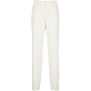 Golden Goose, Broeken, Dames, Beige, XS, Wol, Ivoor Viscose en Wol Broek