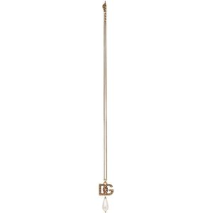 Dolce & Gabbana, Accessoires, Dames, Geel, ONE Size, Donkere Gouden Ketting