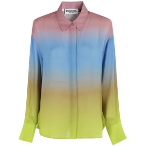 Essentiel Antwerp, Blouses & Shirts, Dames, Veelkleurig, S, Polyester, Gedrukt overhemd met klassieke kraag