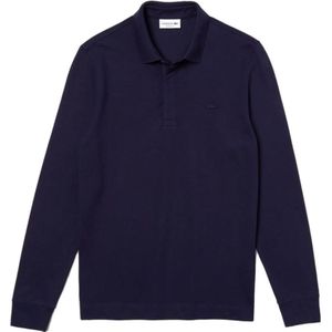 Lacoste, Tops, Heren, Blauw, L, Katoen, Stretch Piqué Polo Smart Paris