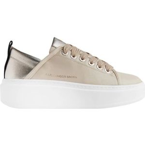 Alexander Smith, Schoenen, Dames, Beige, 40 EU, Wembley High Woman Cream Dark Silver