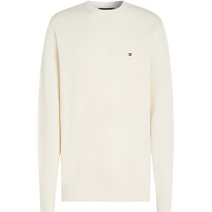 Tommy Hilfiger, Truien, Heren, Wit, M, Katoen, Witte Honingraat Gebreide Trui