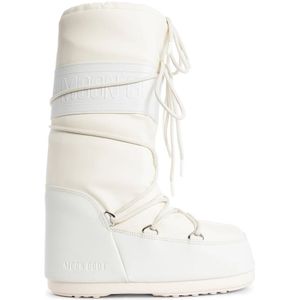 Moon Boot, Schoenen, Dames, Wit, 35 EU, Nylon, Rubber Crème Schoenen