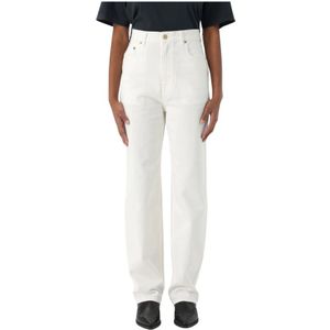 Golden Goose, Jeans, Dames, Wit, W27, Katoen, Klassieke Stijl Jeans voor Vrouwen