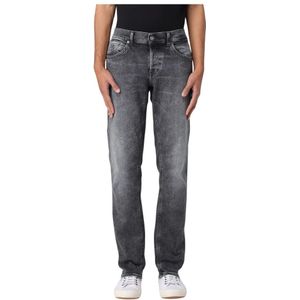 Dondup, Jeans, Heren, Grijs, W34, Denim, Slim Fit Denim Jeans voor Heren