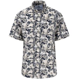 Fynch-Hatton, Overhemden, Heren, Veelkleurig, XL, Linnen, Zomer Linnen Prints Shirt