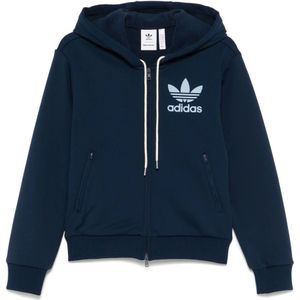 Adidas, Sweatshirts & Hoodies, Heren, Blauw, S, Katoen, Track Hoodie