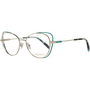 Emilio Pucci, Accessoires, Dames, Geel, ONE Size, Gouden Dames Optische Monturen