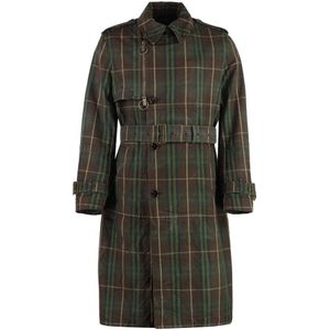 Burberry, Mantels, Heren, Groen, L, Katoen, Klassieke katoenen trenchcoat