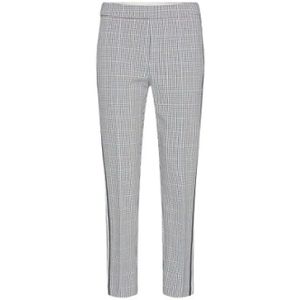 Tommy Hilfiger, Broeken, Dames, Grijs, M, Polyester, Geruite Chino`s