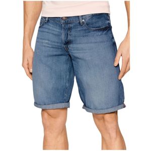 Guess, Korte broeken, Heren, Blauw, W30, Denim, Blauwe Denim Shorts