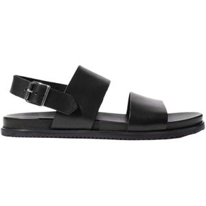 Scarosso, Schoenen, Heren, Zwart, 40 EU, Leer, Antonio Gesloten Sandalen