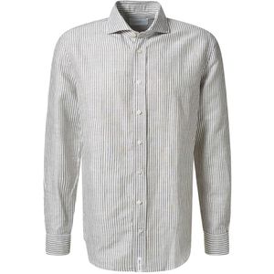 Baldessarini, Overhemden, Heren, Groen, 2Xl, Katoen, Linnen en katoenen shirt met streep patroon