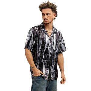 Carlo Colucci, Overhemden, Heren, Veelkleurig, L, Polyester, Stijlvolle Heren Zwart Shirt