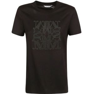 Max Mara, Tops, Dames, Zwart, L, Katoen, Cotton Jersey T-shirt