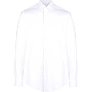 Hugo Boss, Overhemden, Heren, Wit, 3Xl, Katoen, Slim Fit Stretch Poplin Overhemd