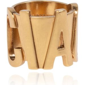 Moschino, Accessoires, Dames, Geel, L, Leer, Messing ring