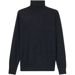 Brooks Brothers, Truien, Heren, Grijs, 3Xl, Wol, Merino wollen coltrui