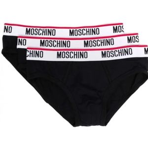 Moschino, Ondergoed, Heren, Zwart, XL, Katoen, Zwart Ondergoed Set