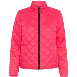 Kaffe, Jassen, Dames, Roze, M, Polyester, Gewatteerde frambozenjas