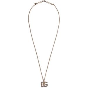 Dolce & Gabbana, Accessoires, Dames, Geel, ONE Size, Kristallen Hanger Ketting