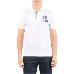 La Martina, Tops, Heren, Wit, XL, Stijlvolle Polo Shirt