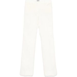 Tom Ford, Broeken, Dames, Wit, S, Beige Broek met Knoopsluiting