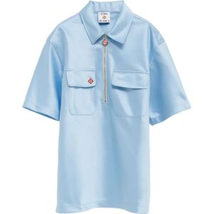 Casablanca, Overhemden, Heren, Blauw, M, Klassieke Blauwe Shirt met Klepzakken