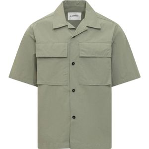 Jil Sander, Overhemden, Heren, Groen, M, Stijlvolle Overhemd Collectie