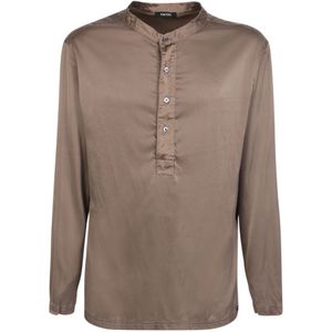Tom Ford, Overhemden, Heren, Beige, S, Henley Shirt