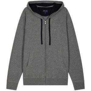 Eden Park, Sweatshirts & Hoodies, Heren, Grijs, S, Katoen, Ritssluiting Sweatshirt - Chic en Comfortabele Stijl