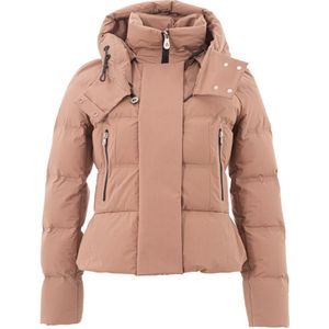 Peuterey, Jassen, Dames, Roze, L, Katoen, Puffy-jas met geometrische quilt