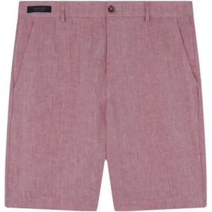 Paul & Shark, Korte broeken, Heren, Roze, XL, Linnen, Riviera Linen Bermuda Shorts