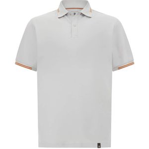 Boggi Milano, Tops, Heren, Grijs, 3Xl, Katoen, Cool Jade-Fresh Piqué Polo Shirt