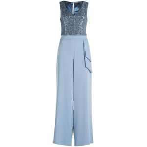 vera mont, Jumpsuits & Playsuits, Dames, Blauw, L, Pailletten, Pailletten Elegant Jumpsuit voor feestelijke gelegenheden