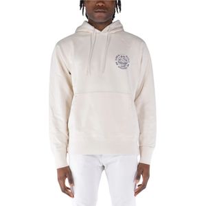 Edwin, Sweatshirts & Hoodies, Heren, Beige, S, Katoen, Muziek Kanaal Hoodie
