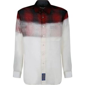 Maison Margiela, Overhemden, Heren, Veelkleurig, L, Heritage Check Contrast Shirt Jacket