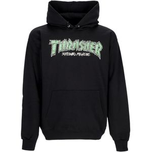 Thrasher, Sweatshirts & Hoodies, Heren, Zwart, M, Katoen, Zwarte hoodie met kangoeroezak